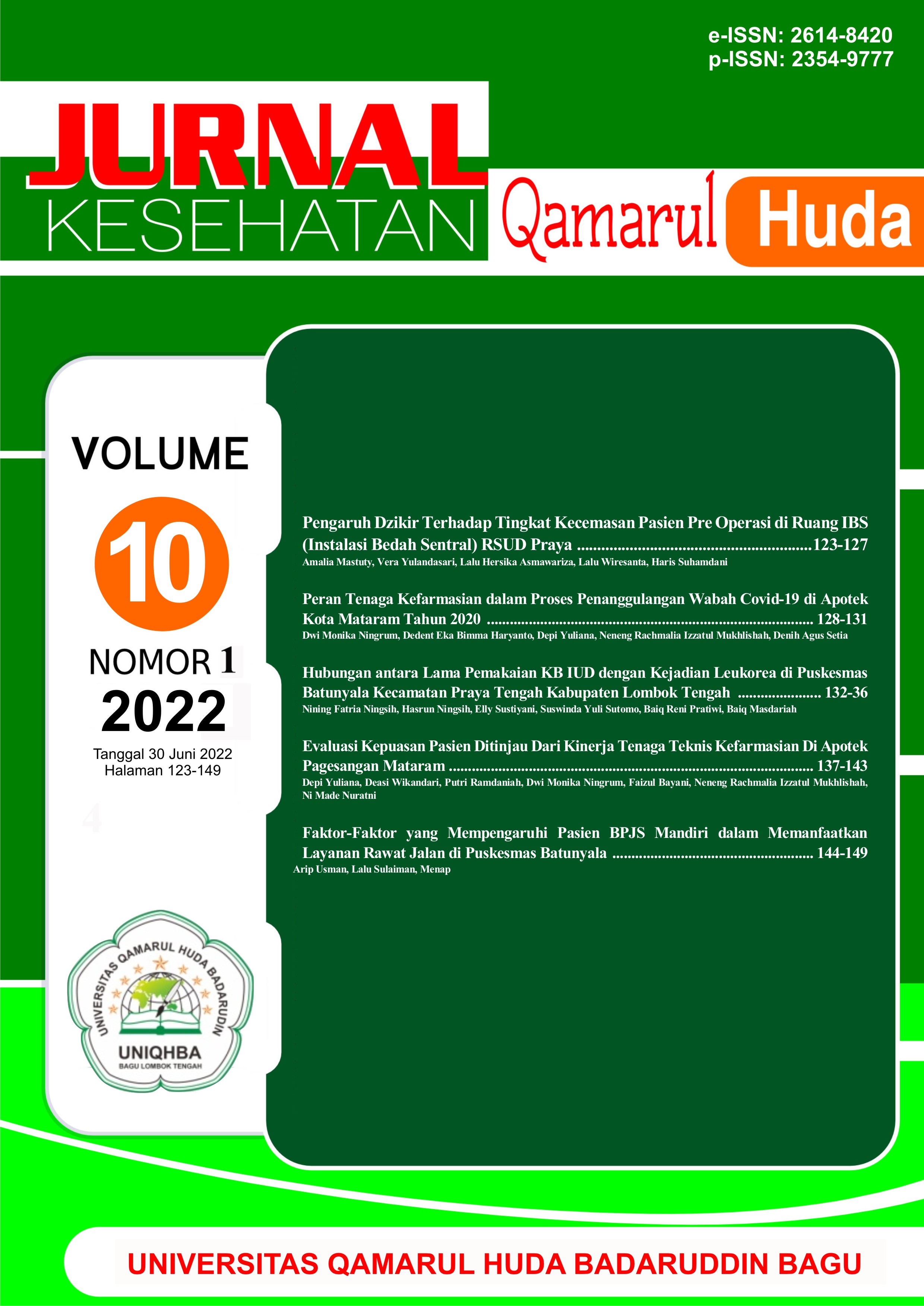 					View Vol. 10 No. 1 (2022): Juni 2022
				